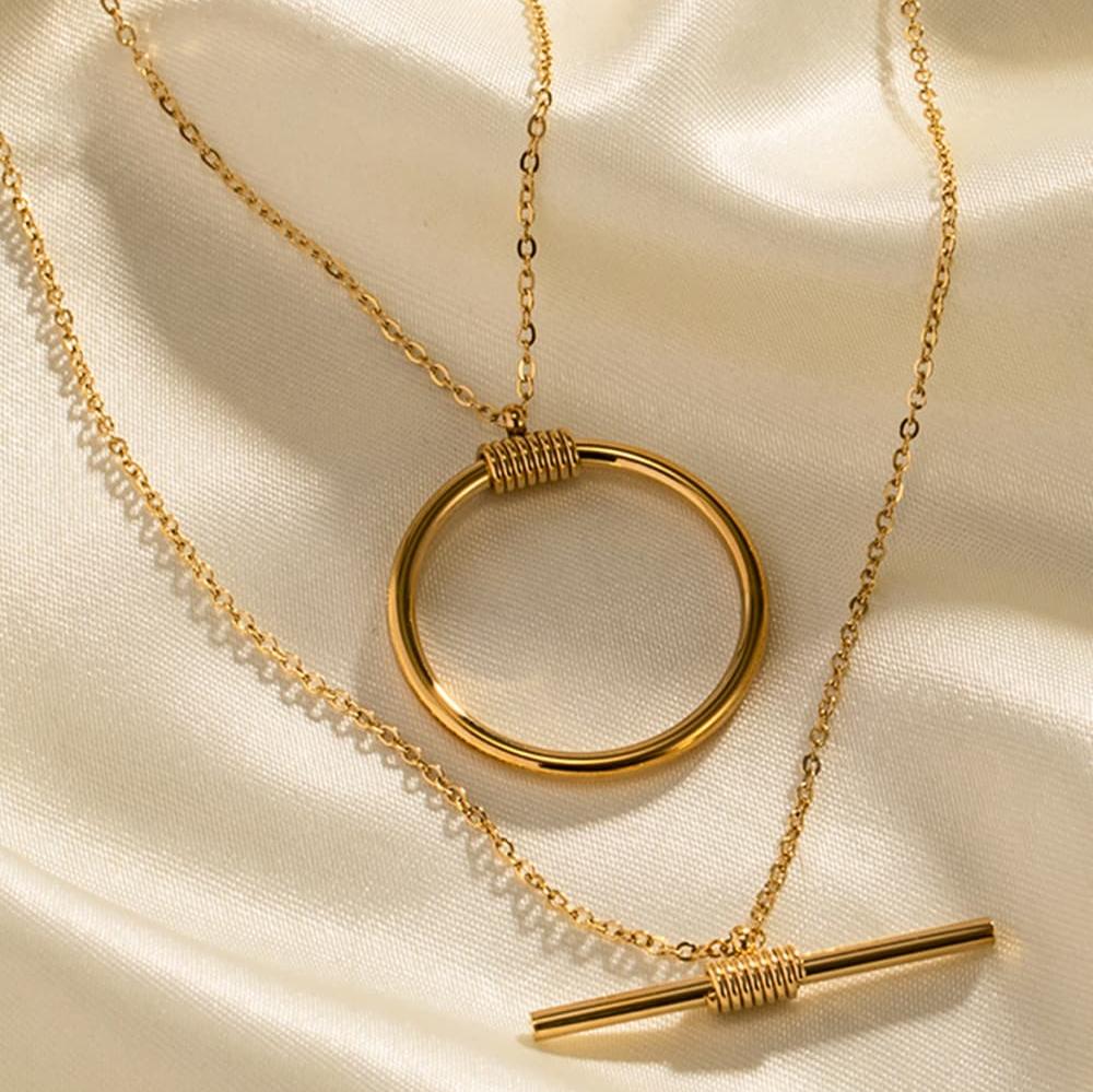 Double-Layered Stainless Steel Necklace