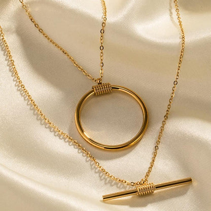 Double-Layered Stainless Steel Necklace