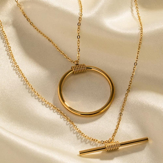 Double-Layered Stainless Steel Necklace